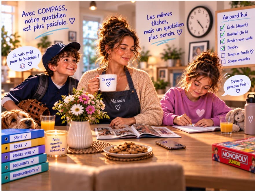 Quotidien familial mieux organisé avec COMPASS
